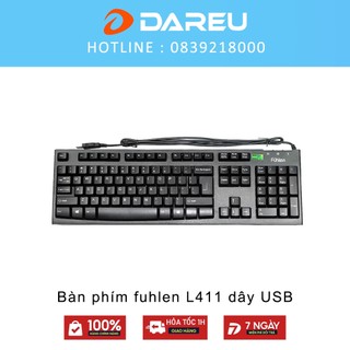 Bàn phím fuhlen L411 dây USB - Màu đen - Tem Ninza Chính hãng - Bảo hành 2 năm