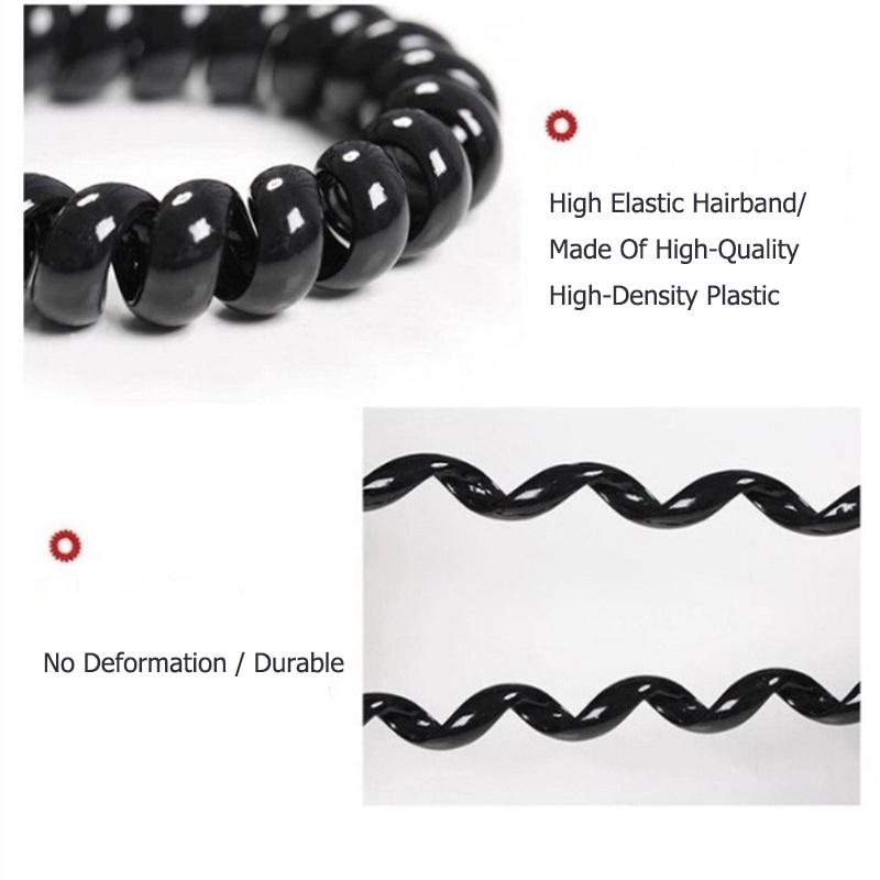 Dây Buộc Tóc Cao Su Dày Dặn Co Giãn Màu Đen