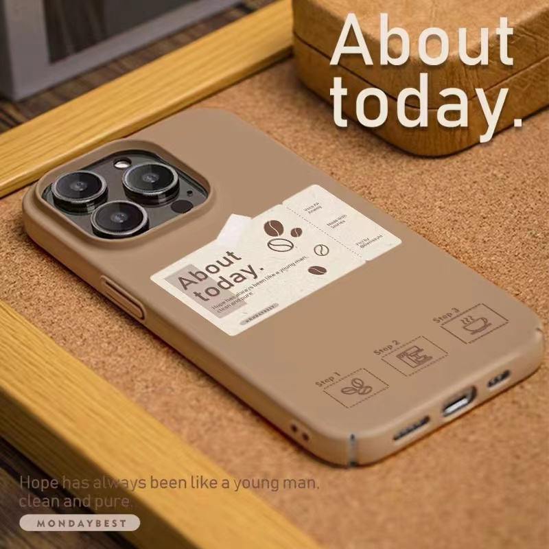 【Ultra-thin PC Hard case】Ốp Điện Thoại PC Cứng In Hình Nhãn Cà Phê Cho case compatible for iPhone 14 pro max 13 pro max 12 pro max 11 pro max