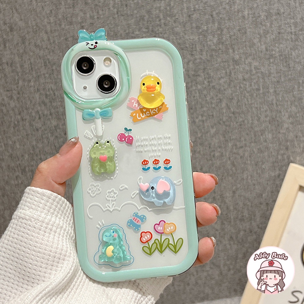 Ốp Điện Thoại TPU Mềm Trong Suốt Hình Voi / Ếch 3D Chống Mồ Hôi Cho IPhone 14 Pro Max 11 13 12 11 Pro Max X XS XR