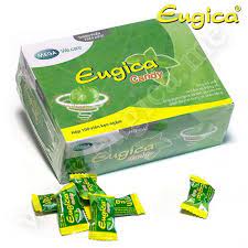 KẸO NGẬM EUGICA CANDY HỘP 100 VIÊN và TÚI 300 VIÊN  - LÀM DỊU CƠN HO, GIẢM ĐAU RÁT HỌNG VÀ KHẢN TIẾNG