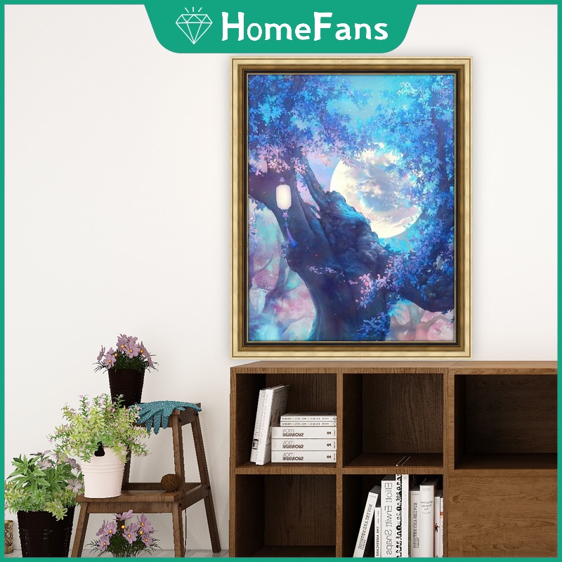 Bộ Tranh Đính Đá 5D Tự Làm Hình Phong Cảnh 30x40cm / 40x50cm