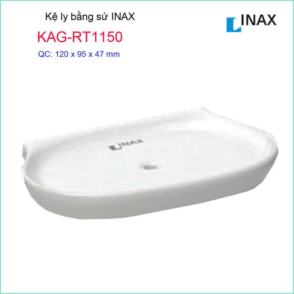 Dĩa đựng ly LInax, kệ xà phòng bằng sứ KAG-RT1150 trắng tinh dễ vệ sinh siêu bền tuyệt đẹp