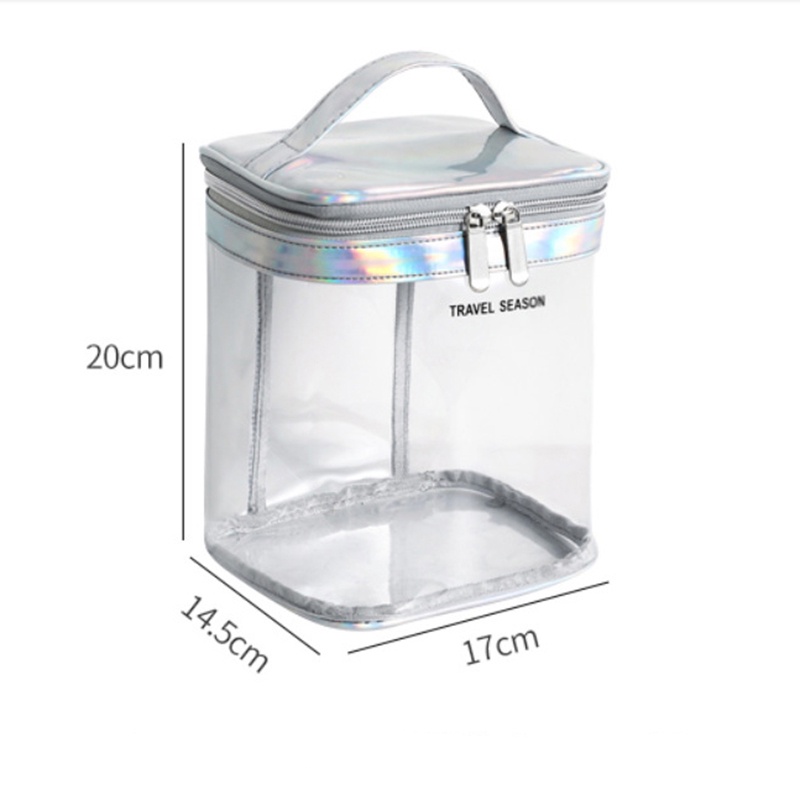 Túi Đựng Mỹ Phẩm Bằng Nhựa PVC Chống Thấm Nước Cỡ Lớn Tiện Dụng Mang Đi Du Lịch