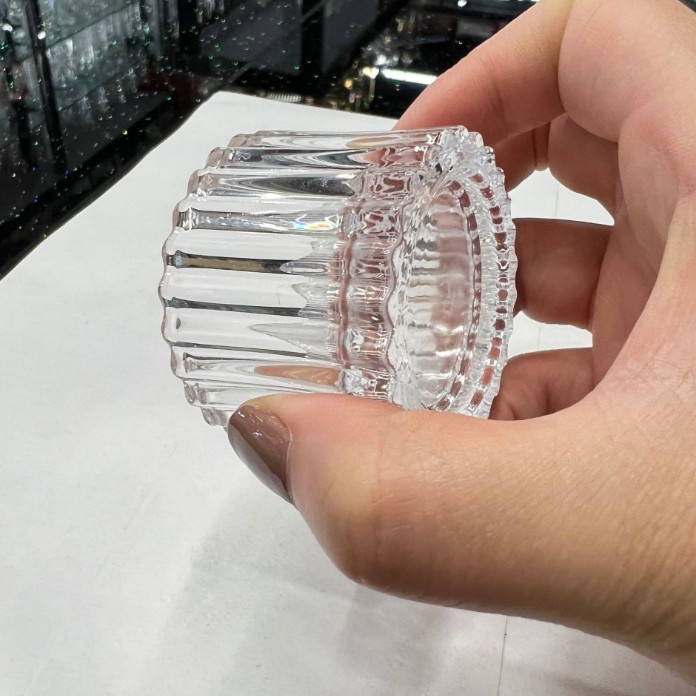 Ly Đựng Nến Thủy Tinh Mẫu SỌC – không nắp