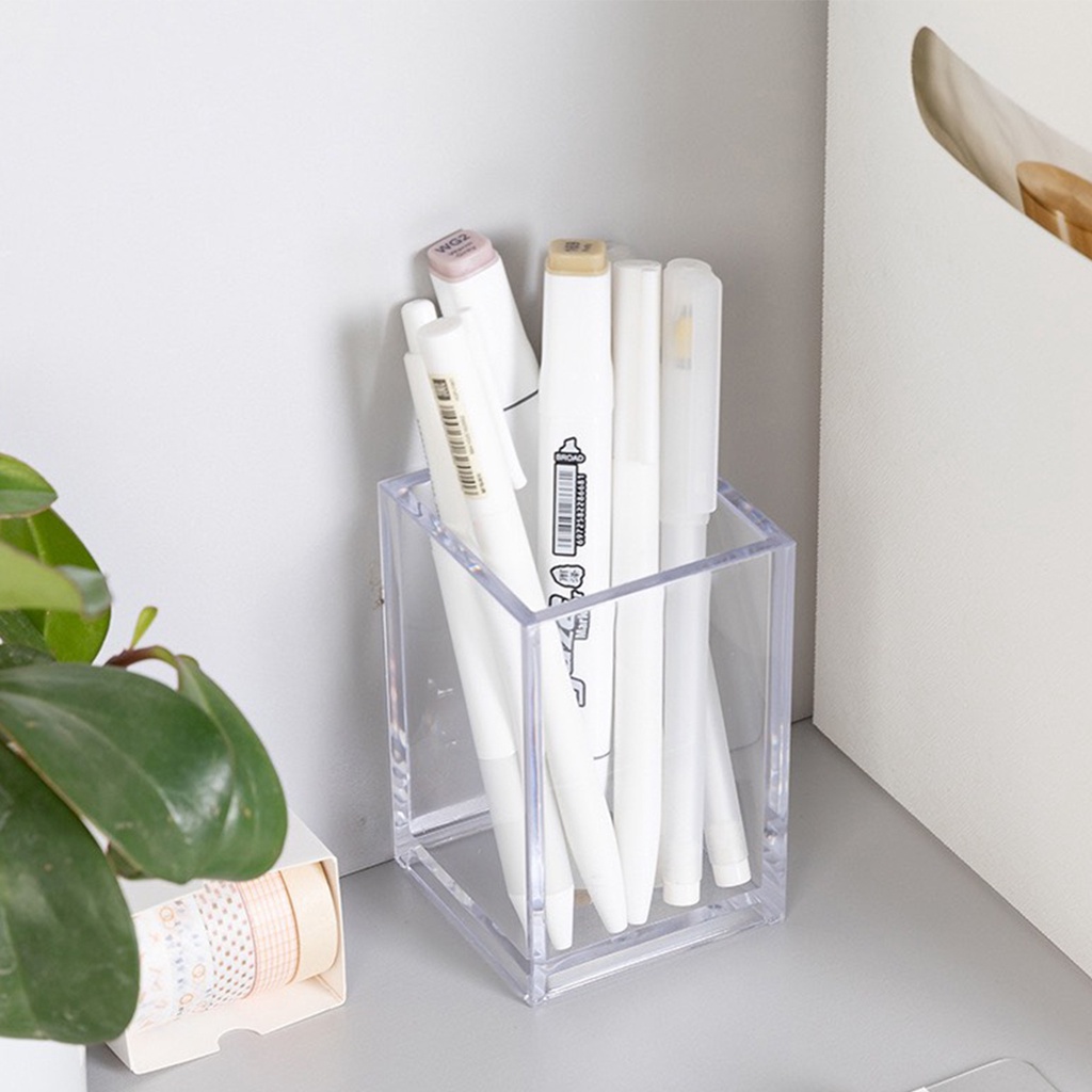 Ống bút acrylic dày trong suốt