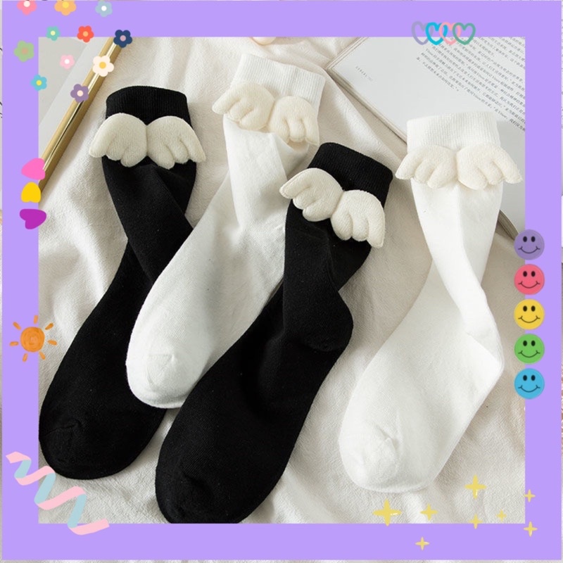 Vớ cổ dài đính 🧚🏼‍♀️ Đôi cánh thiên thần phong cách Lolita