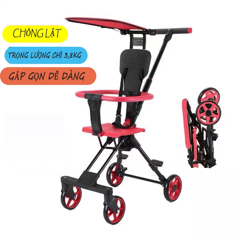Xe đẩy gấp gọn cho bé Jokey J5, Xe đẩy em bé đi du lịch siêu gọn nhẹ - Bảo Hành 12 tháng _Bonbonshop_