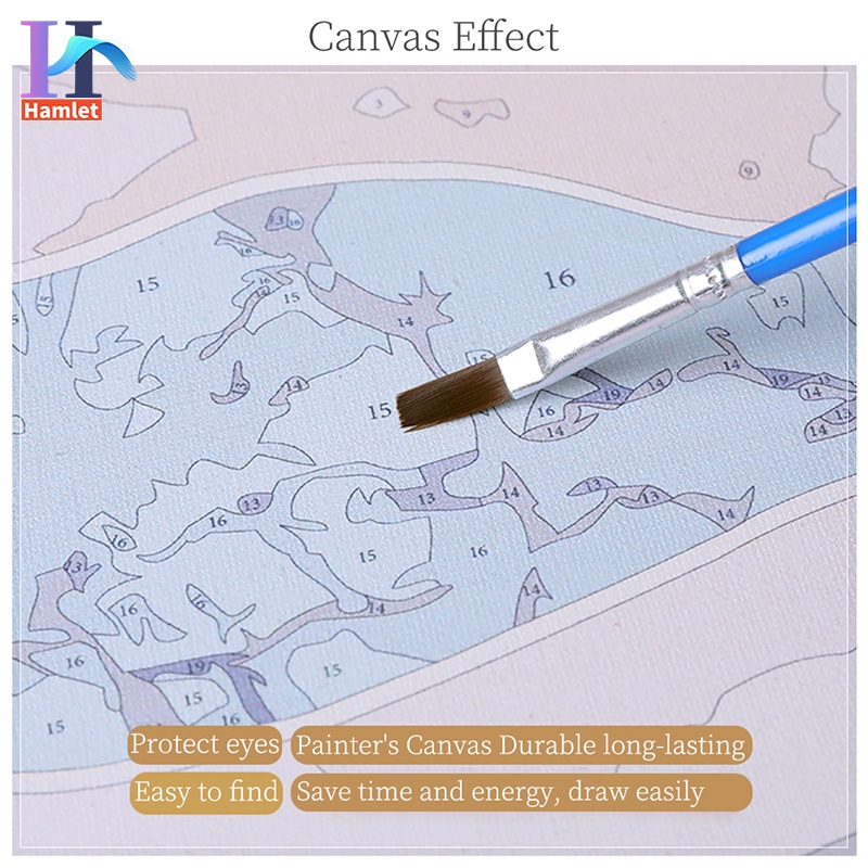 Tranh tô màu số hóa HAMLET sơn acrylic hình giáng sinh/ cây thông noel giúp giảm căng thẳng dùng trang trí 40*50cm