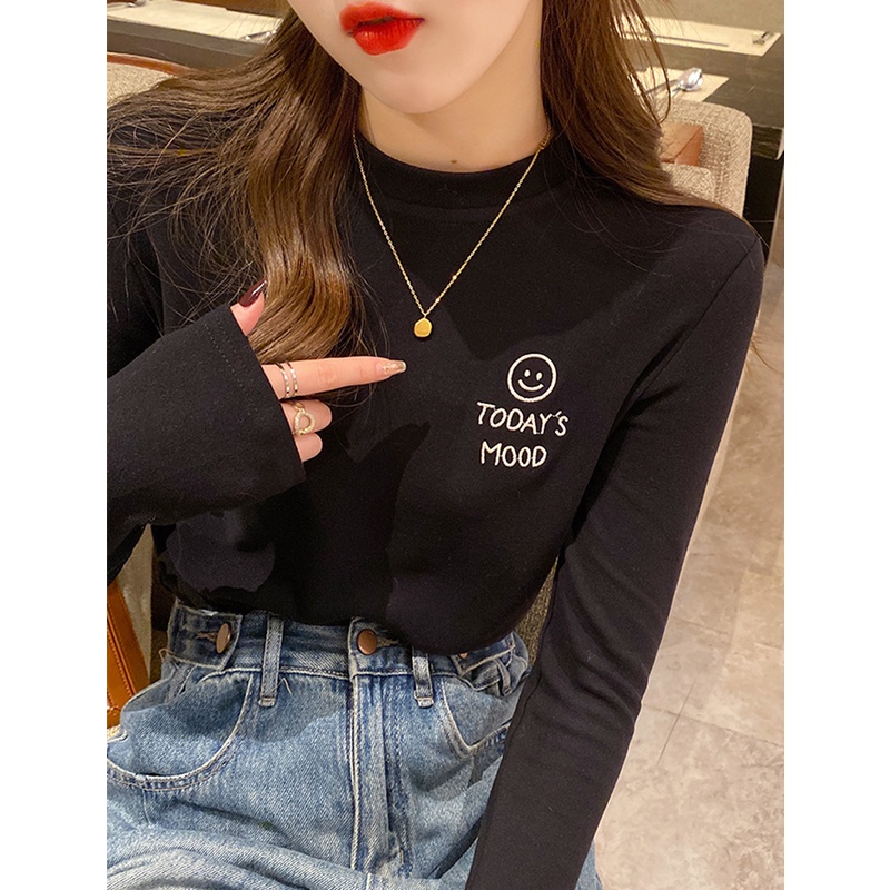 NRVP Áo Thun Nữ Dài Tay Phong Cách Hàn Quốc Mới 2023