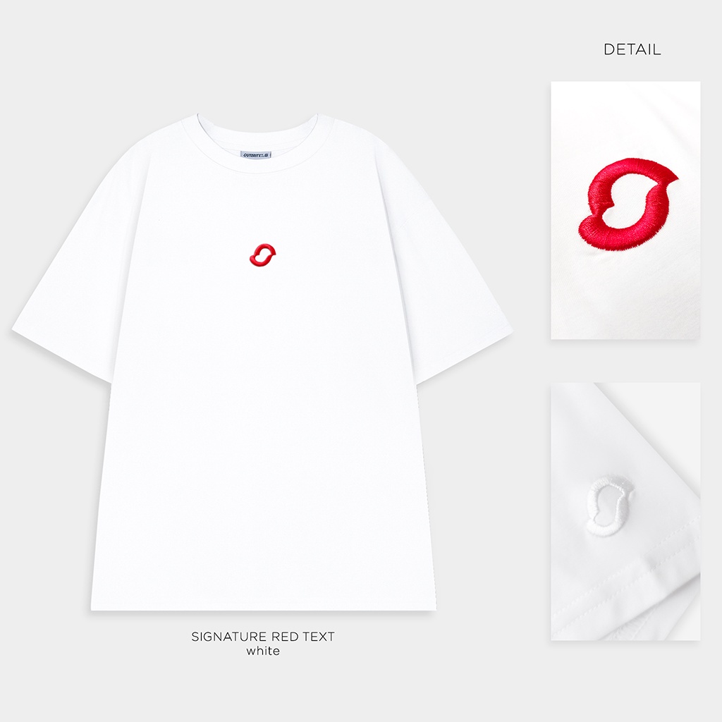 Áo thun nam nữ local brand unisex cotton nam nữ Outerity Signature Red Text ver 3.0
