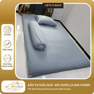 Bọc Nệm,Aó Nệm Topper 2 Mặt Có Khóa Khéo Vải Cotton Tici Thoáng Mát Kích Thước 1m/1m2/1m4/1m6/1m8 x 2m dày 5-9cm.