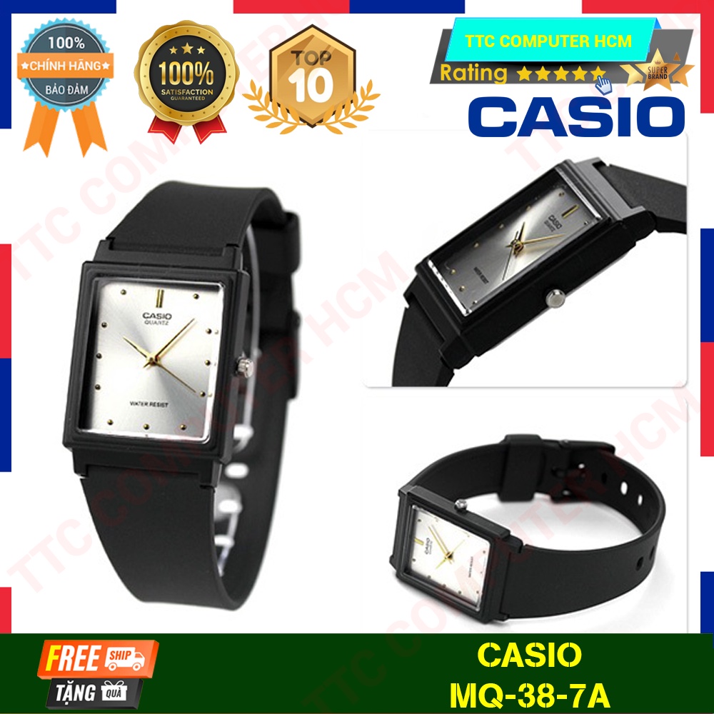 Đồng Hồ Kim Casio Mặt Vuông / Tròn Dây Nhựa Siêu Bền Chống Nước | Mẫu Nam Nữ - HÀNG CHÍNH HÃNG TTC COPUTER HCM