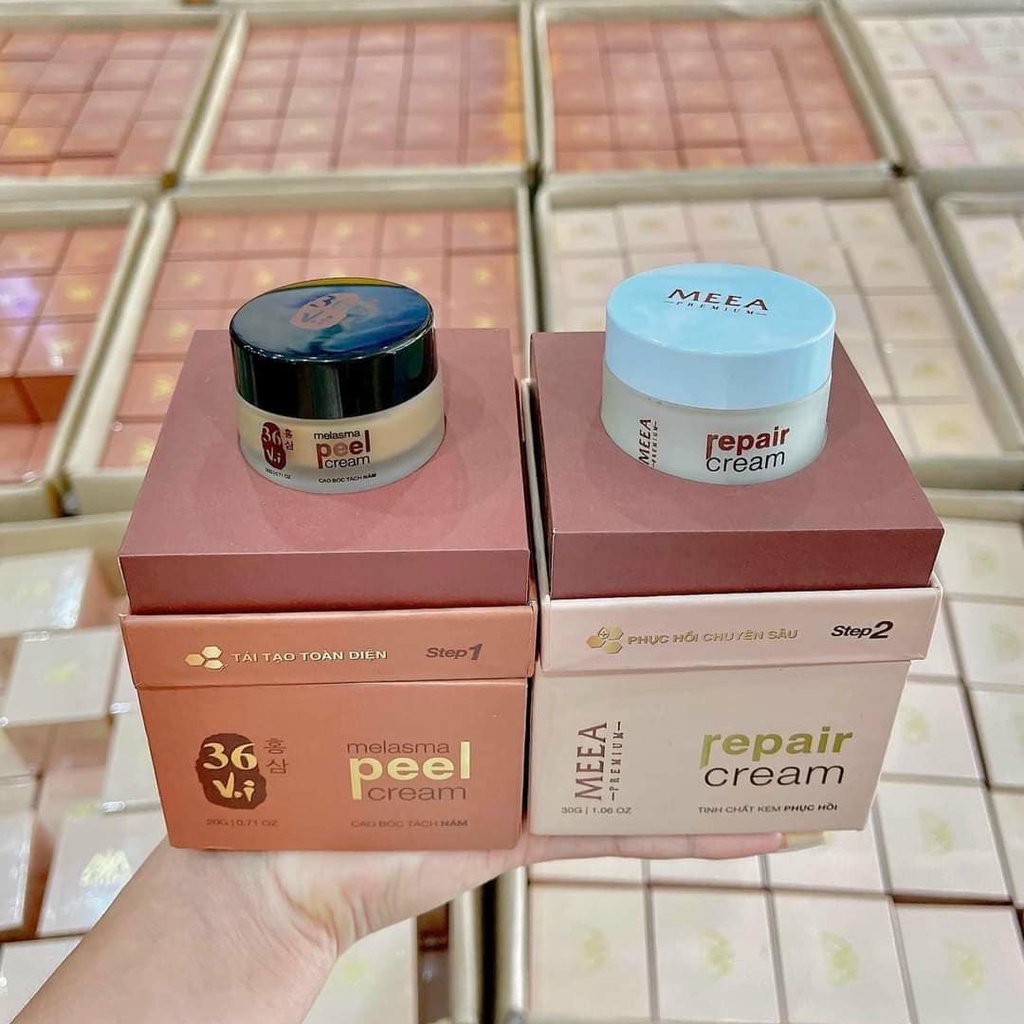 (Chính hãng) Peel Da Tảo Sâm Đông Y 36 Vị MeeA Organic - Repair Cream Cao Bóc Tách Nám Tái Tạo Da