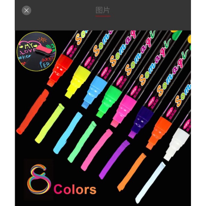 Bút hình Quang bút viết bảng menu hộp 8 cây