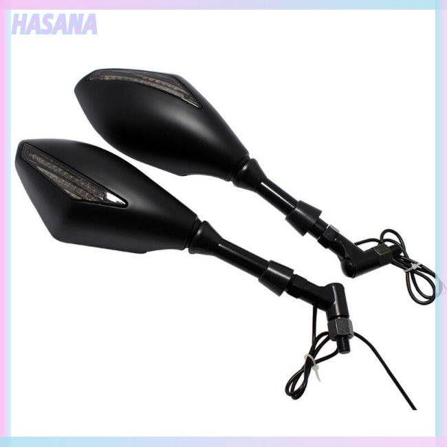 Đèn LED Xi Nhan Gắn Gương Chiếu Hậu Hai Mặt Cho Xe Máy HASANA