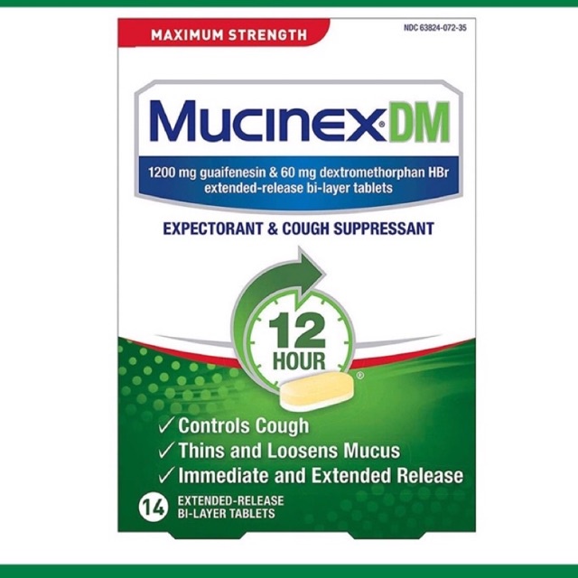 viên uống giảm ho Mucinex DM 14 viên Của Mỹ