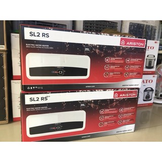 Bình máy nước nóng ariston 2 đèn 20 lít ngang sl2 20 rs 2.5 fe chính hãng bh 12 tháng
