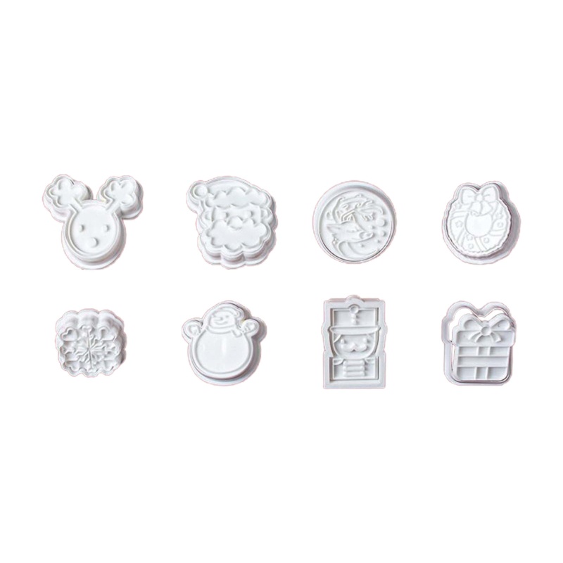 Bộ 8 Khuôn Cắt Bánh Quy Trang Trí Chủ Đề Giáng Sinh