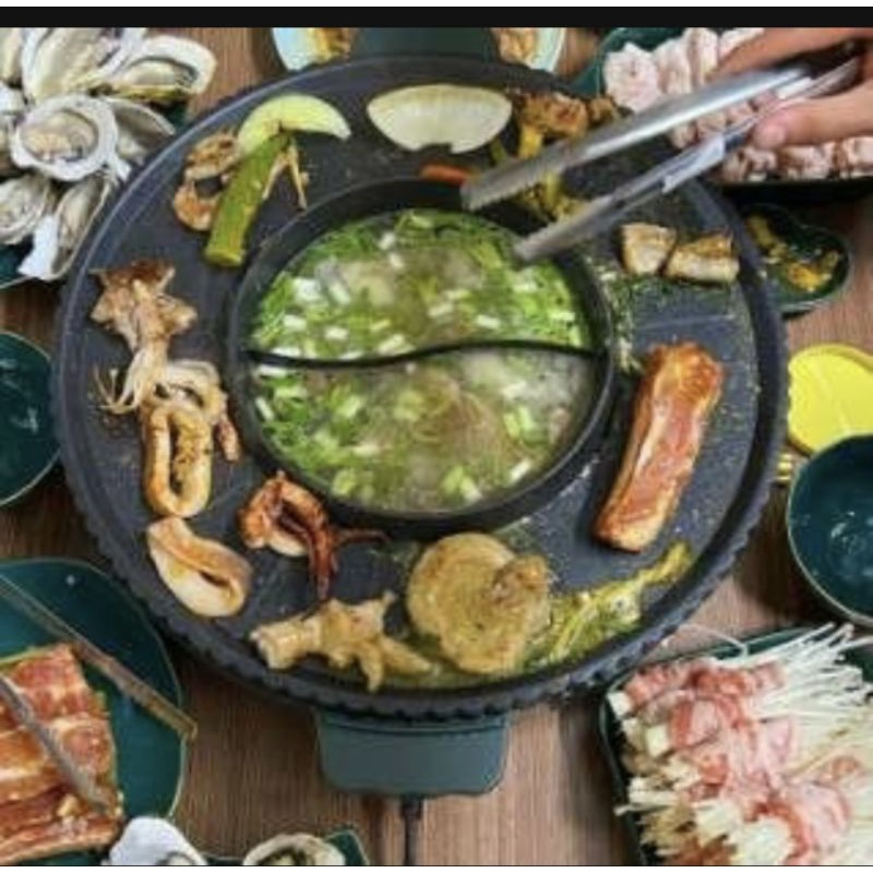 BẾP LẨU NƯỚNG KẾT HỢP 2 TRONG 1, VỪA LẨU VỪA NƯỚNG HÀNG CHÍNH HÃNG, CÓ PHIẾU BẢO HÀNH
