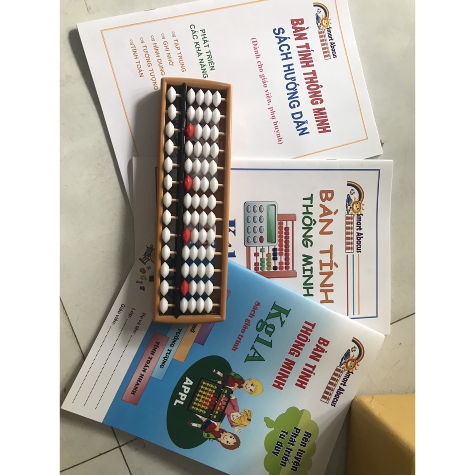 Combo Bàn tính gẩy Soroban 13 15 cột đồ chơi Toán học tư duy phát triển não bộ, Tăng chỉ số IQ cho bé có nút Reset