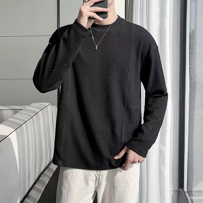 Áo Sweater Màu Trơn Cổ Tròn Dáng Rộng áo sweater nam Phong Cách Hàn Quốc áo sweater nữ Thời Trang SweatShirts Nam Nữ