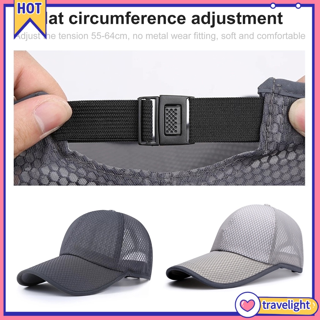 [Travelight] Mũ Lưỡi Trai Polyester Vành Cong Chống Tia UV Màu Trơn Thời Trang Cho Nam