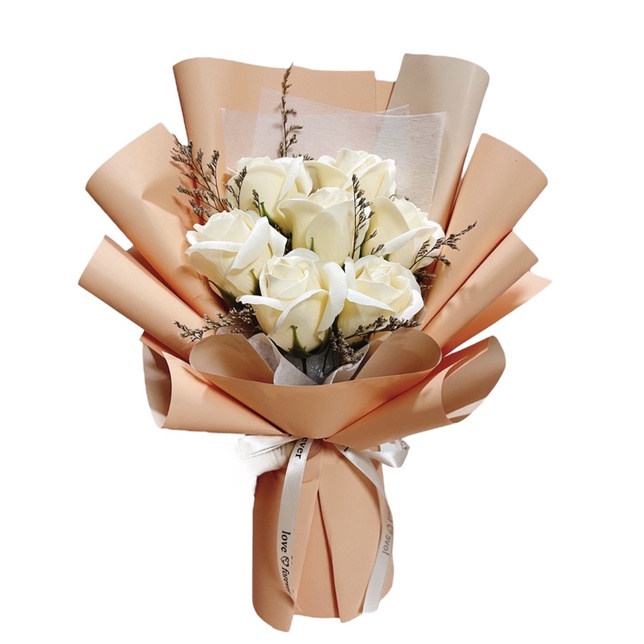 Bó hoa sáp thơm 7 bông lưu hương cực lâu - Món quà ý nghĩa cho người thân và bạn bè