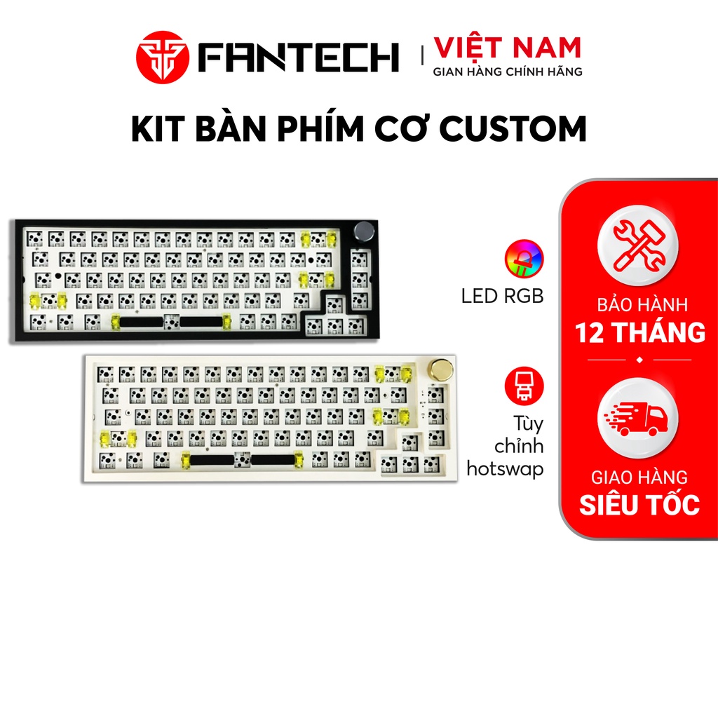 Kit Bàn Phím Cơ Custom Bluetooth FANTECH MAXFIT 67 MK858 Led RGB - Phân Phối Chính Hãng