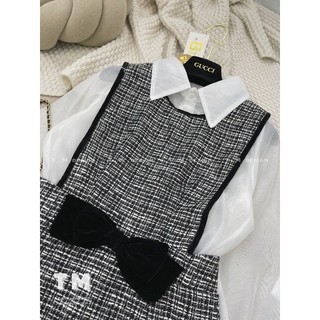 Váy dạ tiêu phối tơ tay