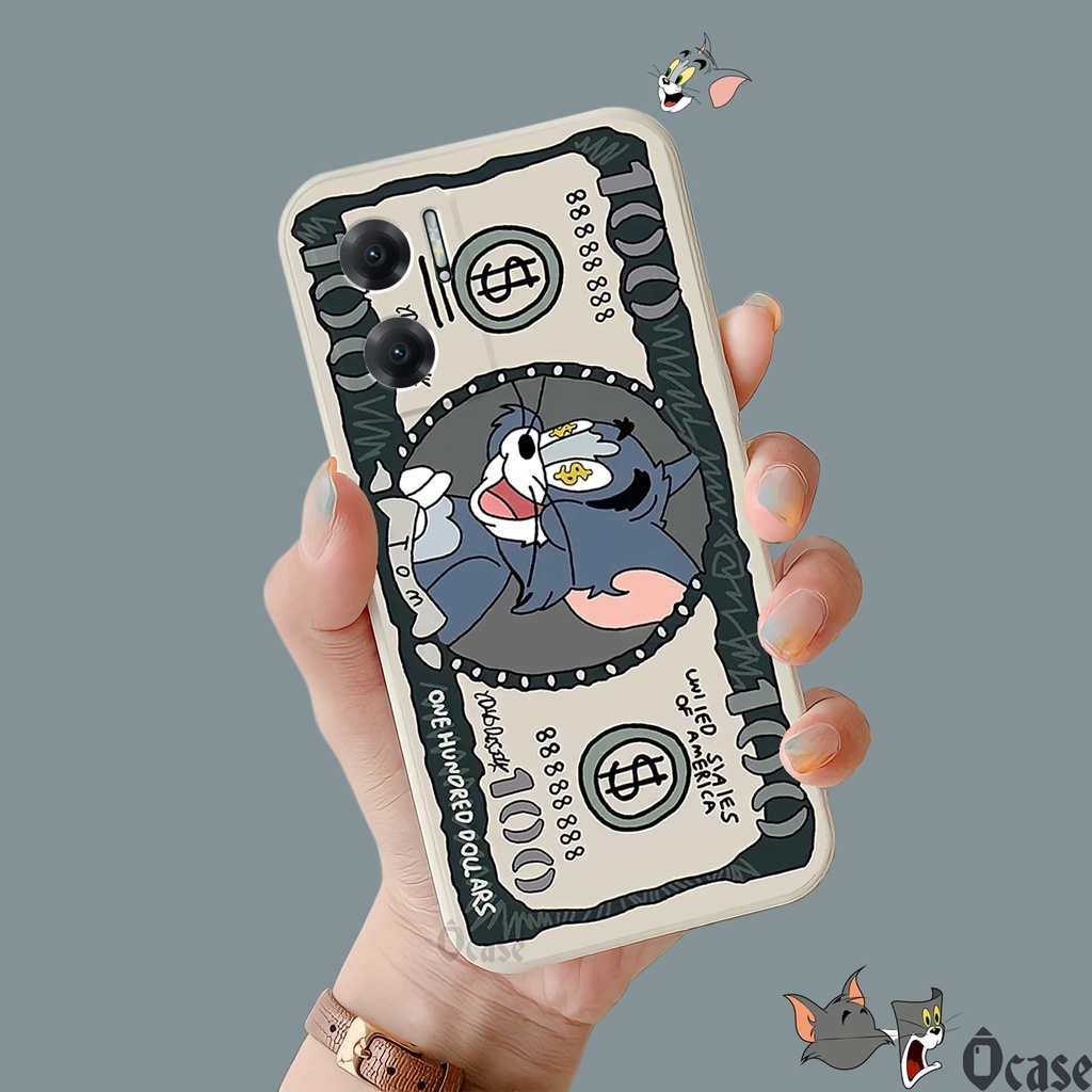 Ốp lưng Xiaomi Redmi Note 11E 5G / Redmi 10 5G / Redmi 10 Prime+ 5G / Poco M4 5G  in hình Mèo và Chuột cạnh viền vuông c