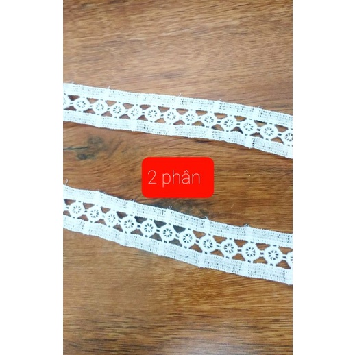 Dây ren viền trang trí may lên áo bảng 2 phân