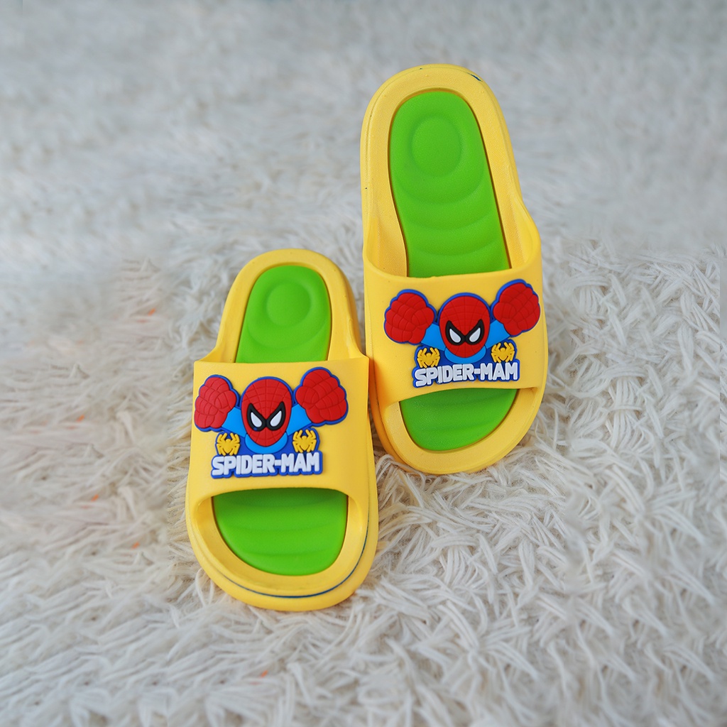 Dép Lê Bé Trai + Gái, Quai Ngang Hình Công Chúa Và Nhện Siêu Êm, Hàng Đúc Liền, Màu Sắc Rực Rỡ.MS2069+7