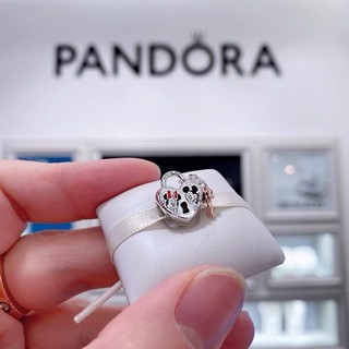 (Hàng có Sẵn ) Charm Pan Ale Bạc S925 Charm Tim Ổ Khoá Chìa Khoá Hoạ Tiết Mickey
