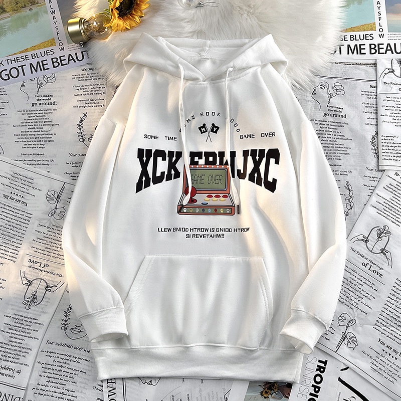 Áo Hoodie Lót Lông Cừu In Họa Tiết Độc Đáo Phong Cách Hip Hop Cho Nam