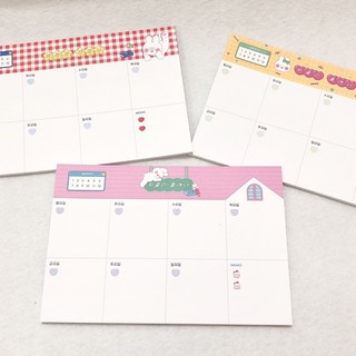 Daiso hàn tập giấy ghi chú kế hoạch theo tuần weekly planner