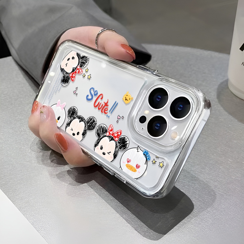 Ốp Điện Thoại Trong Suốt Họa Tiết Gấu Pooh / Minnie Cho iphone 14 Pro Max 14 Plus 13 11 12 7Plus X XR XS Max 8 7