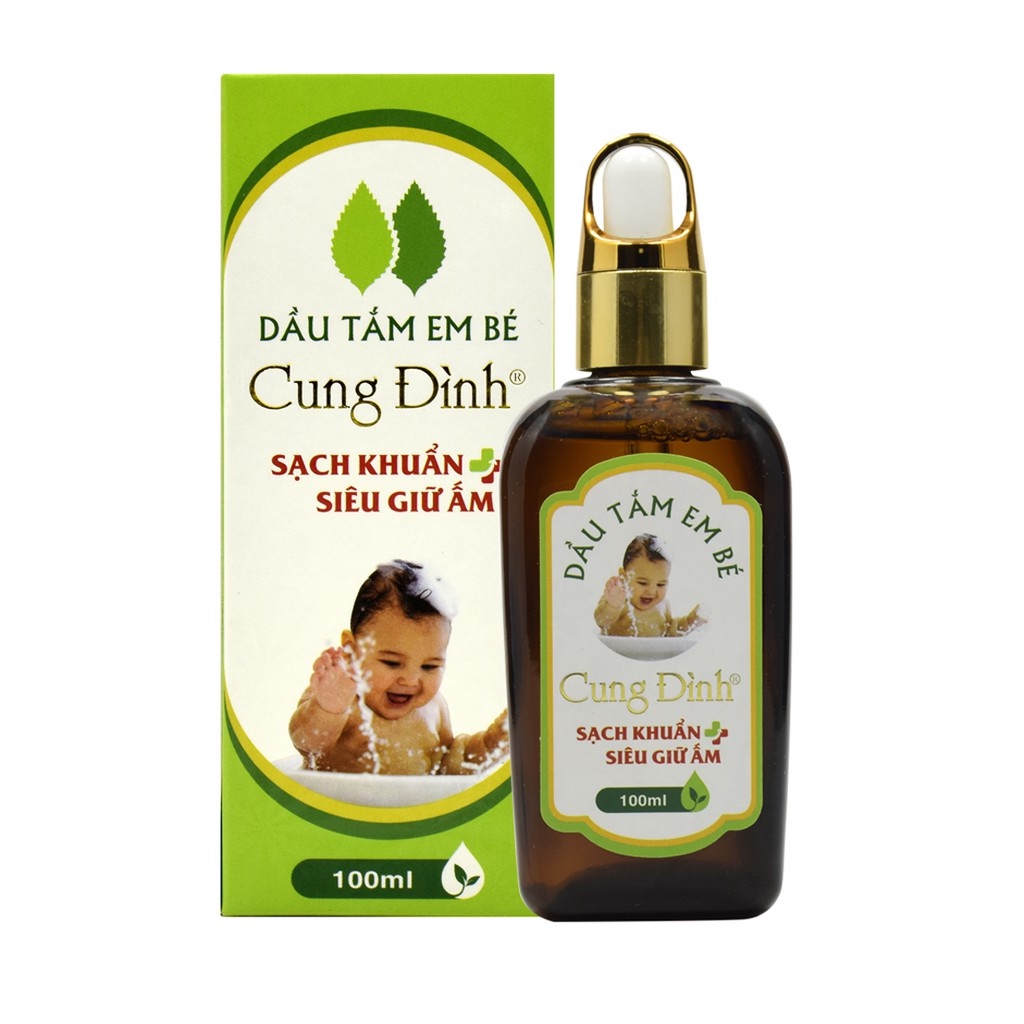 Dầu tắm em bé tinh dầu tràm Cung Đình 100ml