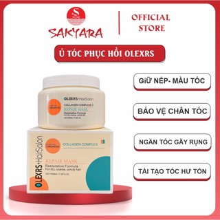 Kem Ủ tóc phục hồi Olexrs hair salon Argan Oil Collagen cao cấp hương nước hoa làm mượt tóc giảm rụng tóc 500ml