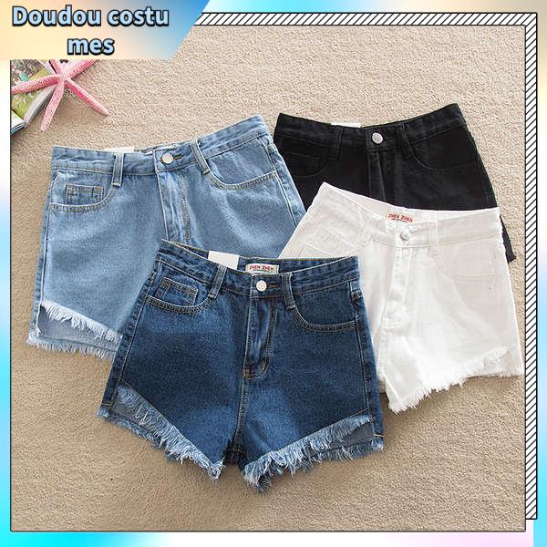 ☼s.ummer high waist jeans han edition joker students cultivate one's morality show thin tight a ms word sexy hot pants short shorts in Europe and America☬
