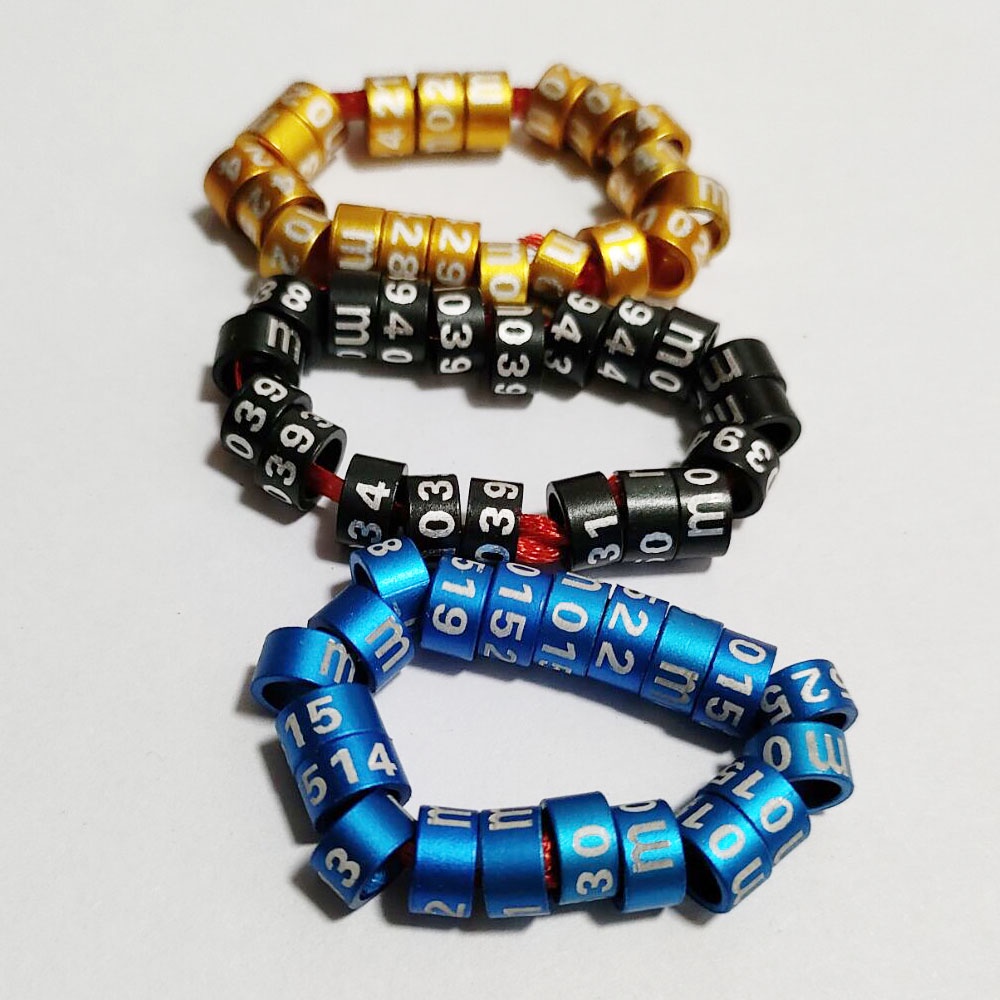 Set 30 / 10 Vòng Đeo Chân Huấn Luyện Chim Cảnh 5mm