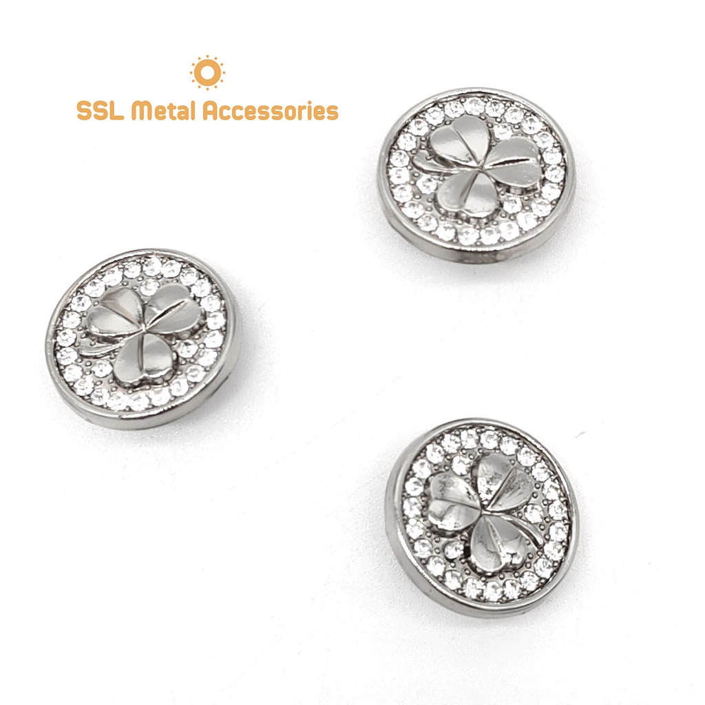 Set 10 Cúc áo nút áo kim loại thời trang dành cho váy đầm, áo sang trọng Alloy Button 225115, #ssl_accessories
