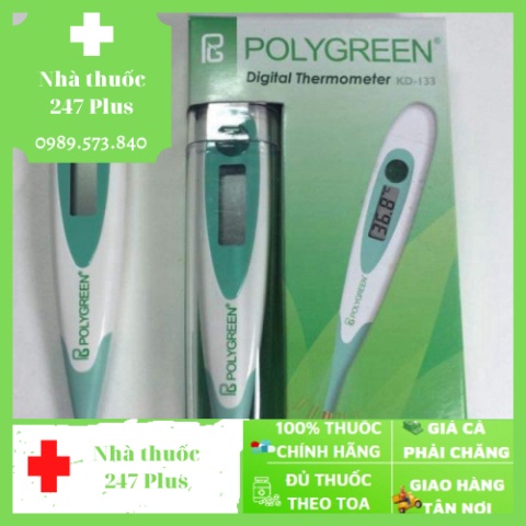 Nhiệt kế điện tử đầu mềm Polygreen - 247Plus
