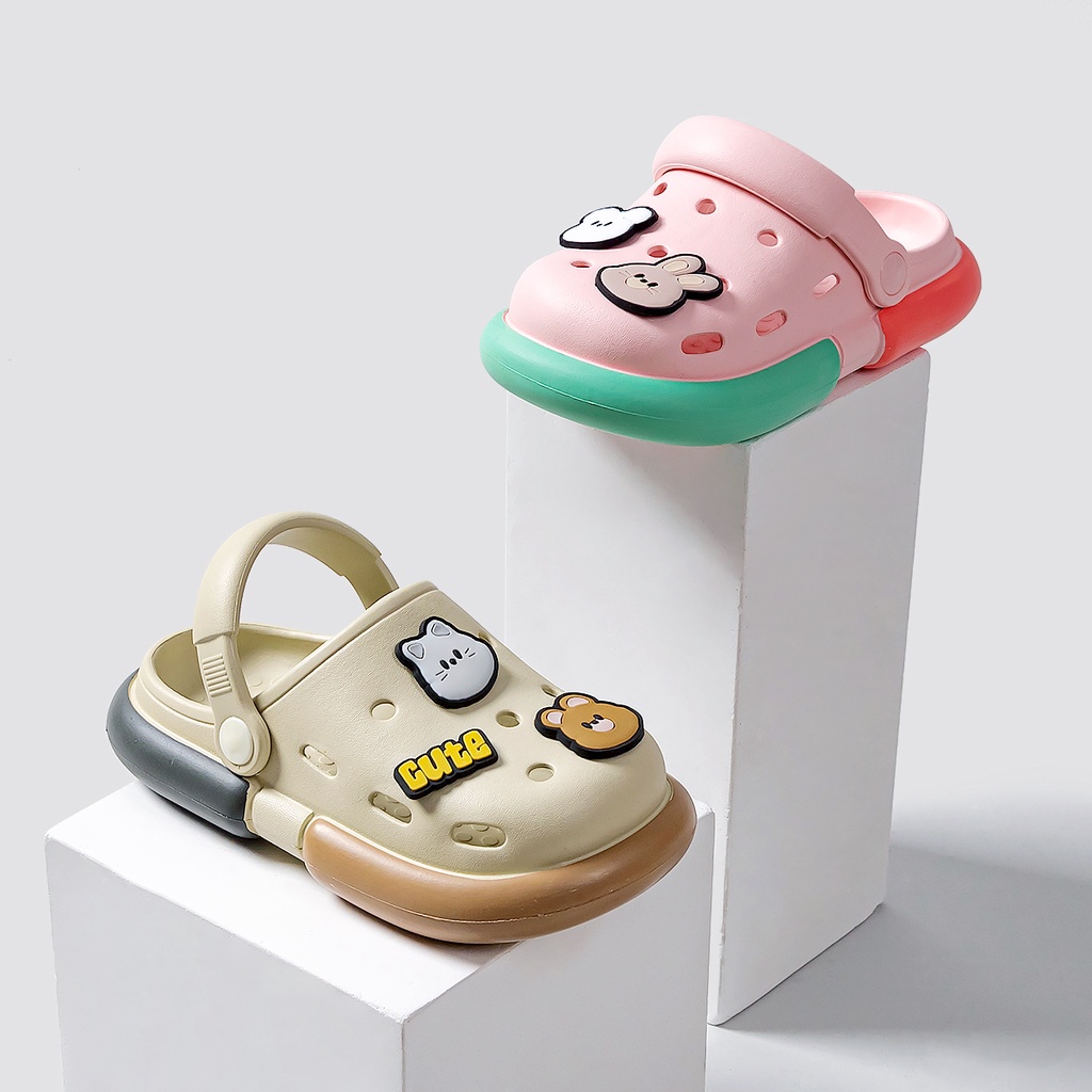 Giày đục lỗ Cheerful Mario đế mềm thời trang 2022 dành cho bé thiết kế chống trượt