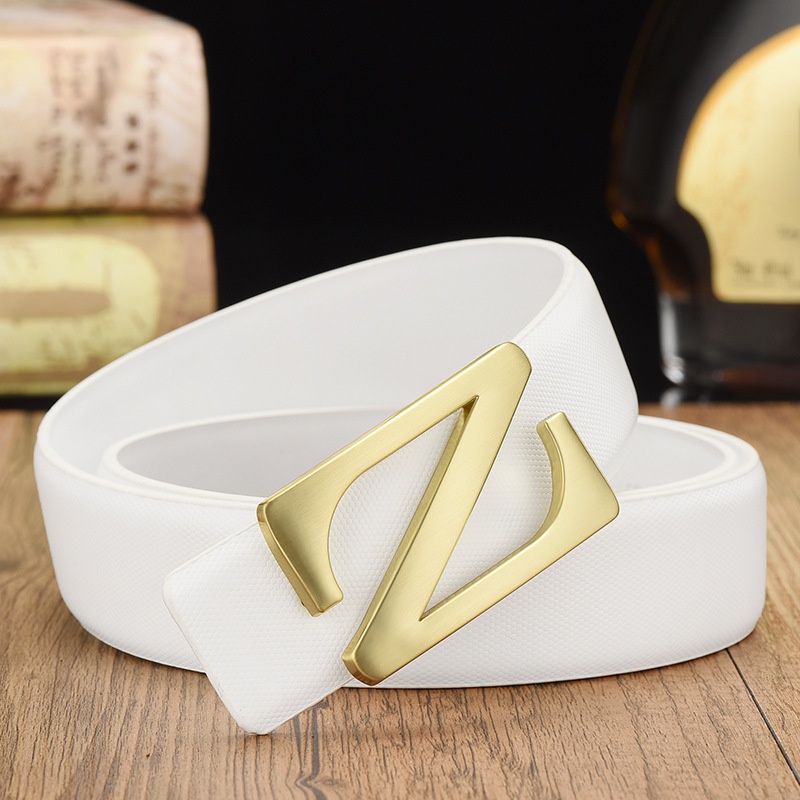 Thắt Lưng Da Thật Màu Trắng Khóa Cài Đơn Giản Phong Cách Hàn Quốc Cho Nam 10 / 12