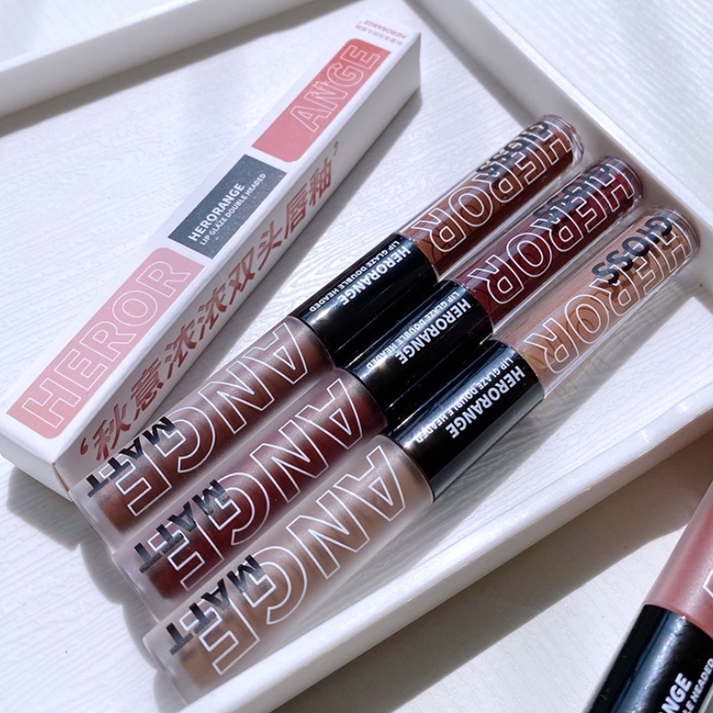 Son Môi Hai Đầu 2 Trong 1 Mềm Mịn Như Nhung Giúp Dưỡng Ẩm Và Lâu Trôi