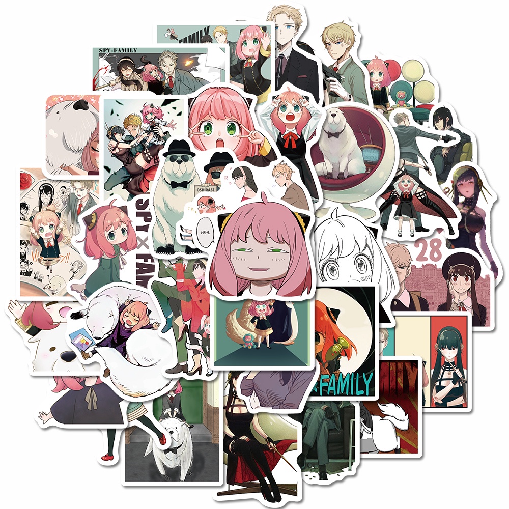 Bộ 50 Miếng Dán Hoạt Hình Chống Thấm Nước Trang Trí Laptop / Cốc Nước Cho Bé