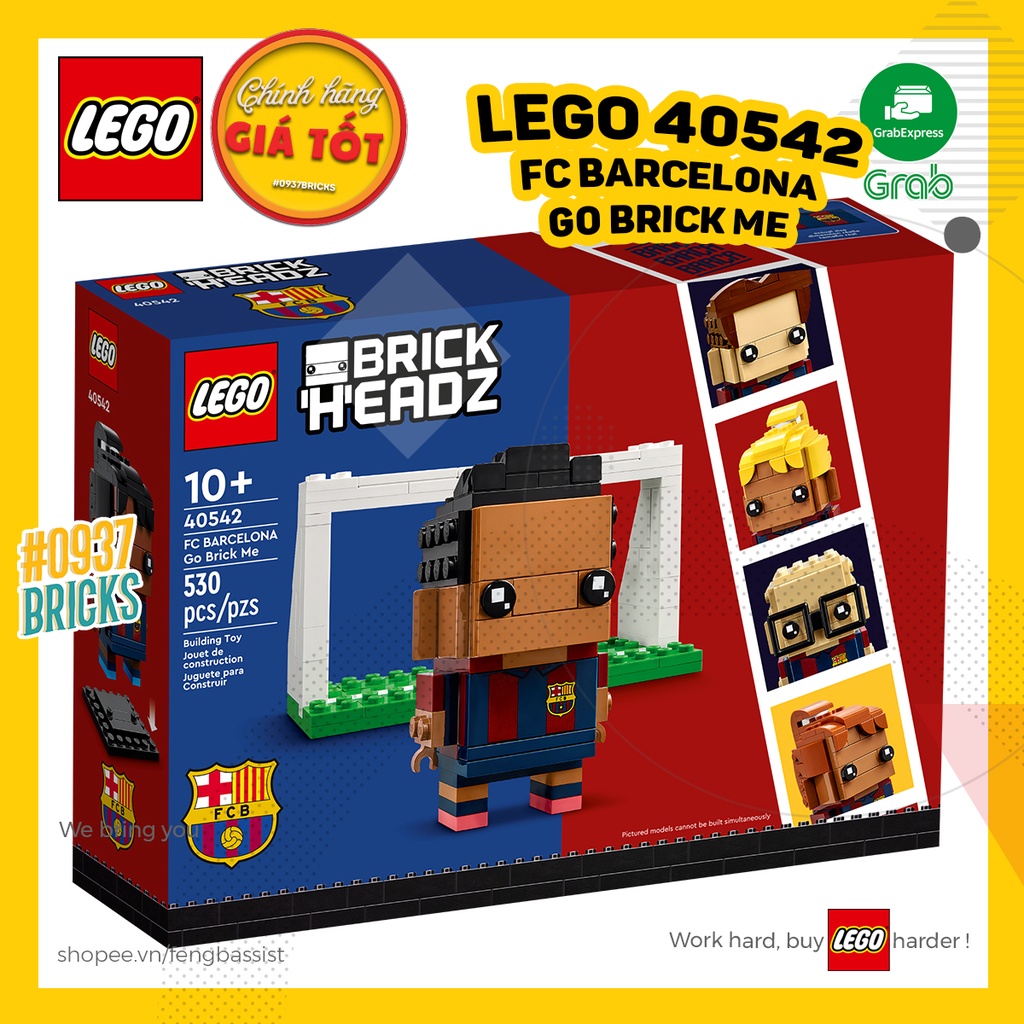 LEGO 40542 BrickHeadz FC Barcelona Go Brick Me CẦU THỦ BARCA 0937BRICKS