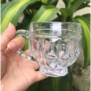 Bộ ly Diamond 6 cái màu trắng thủy tinh trong vắt cao cấp