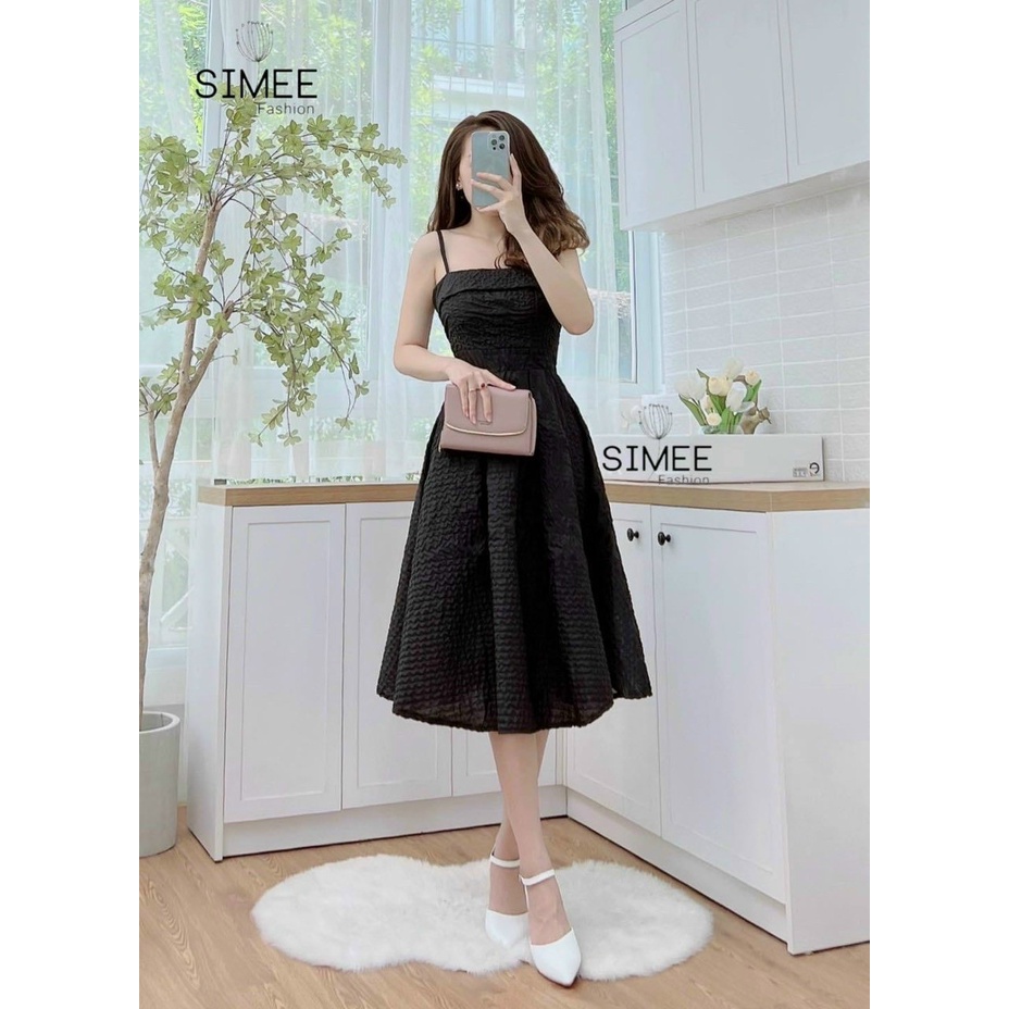 Đầm váy nữ 2 dây cúp ngực xòe bồng bềnh xinh lung linh, nhẹ nhàng dành cho các nàng mang đi chơi hoặc dự tiệc